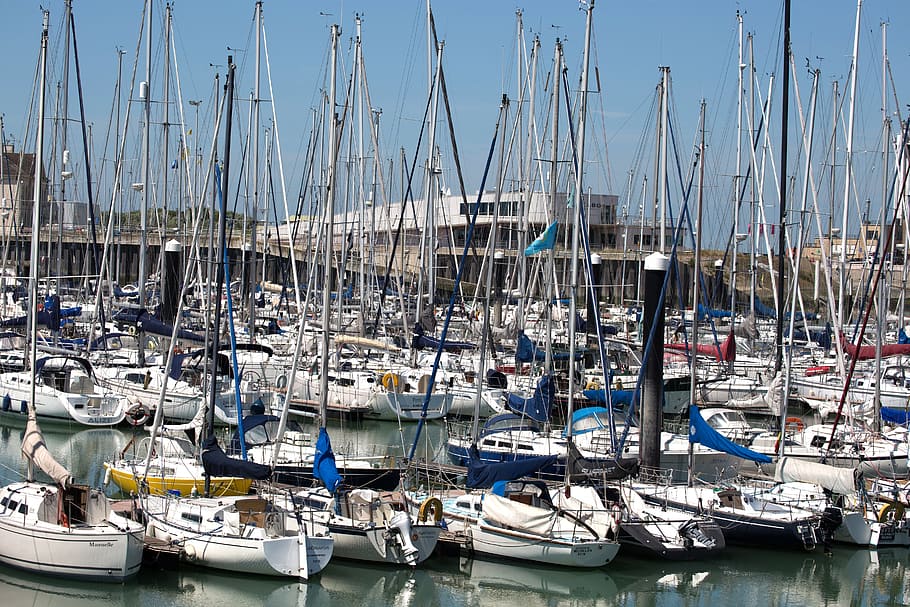 port, blankenberge, belgium, nautical vessel, moored, transportation HD wallpaper