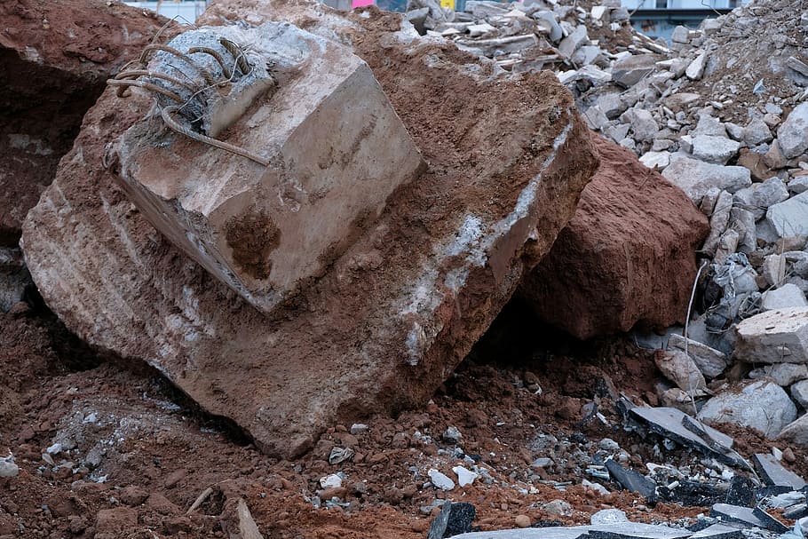 construction, building rubble, debris, demolition, site, destruction HD wallpaper