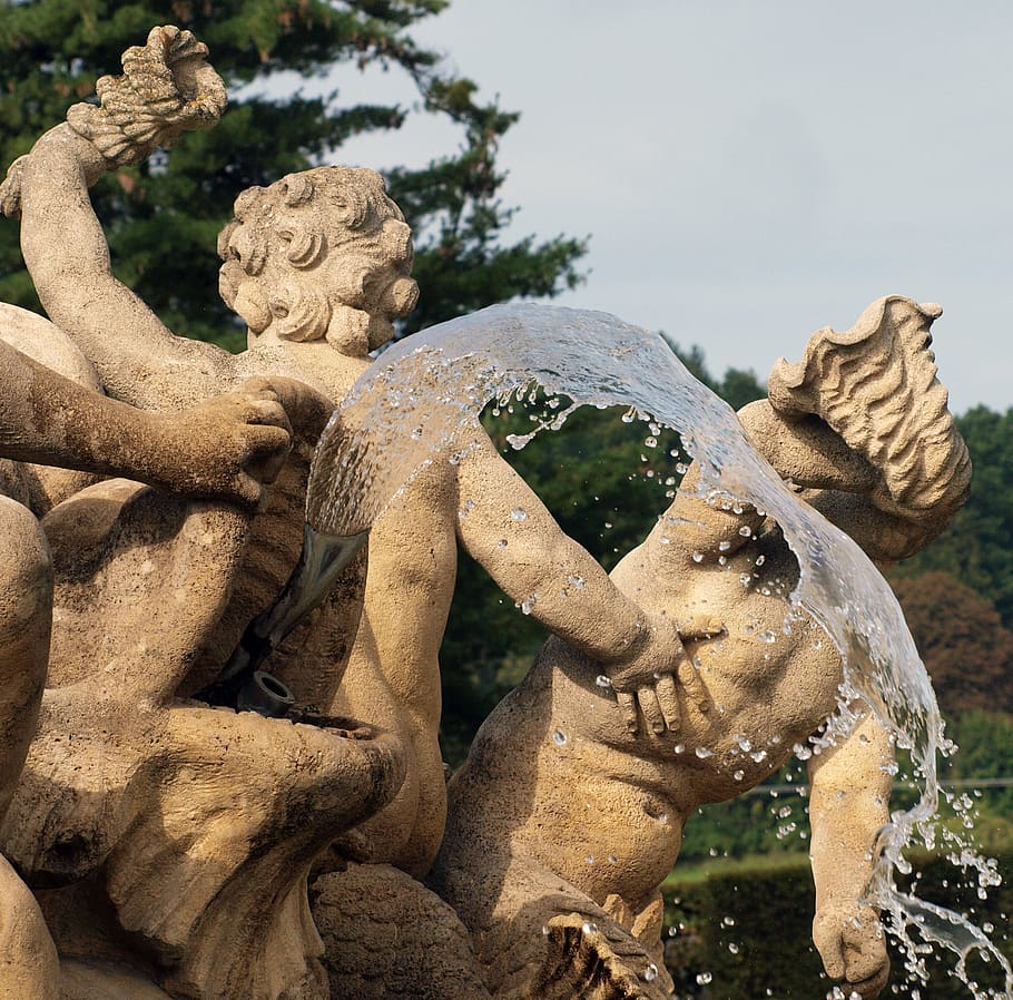 fountain, statue, water, monument, sculpture, art and craft HD wallpaper