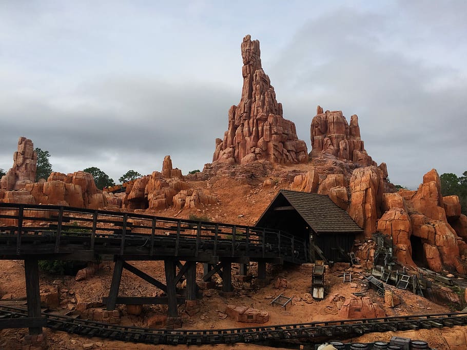 Disney, Vacation, Fun, Rollercoaster, sky, cloud - sky, no people HD wallpaper