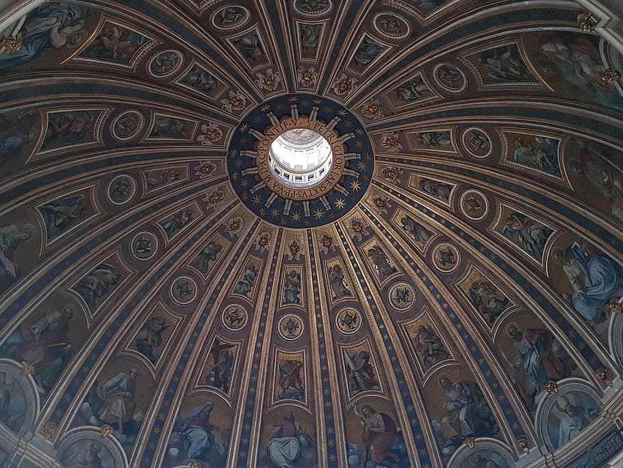 dome, flashlight, basilica, vatican, san pedro, explosion, cathedral HD wallpaper