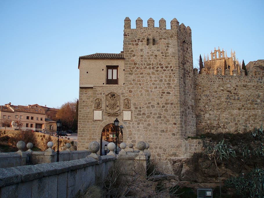 Bridge, Toledo, Tower, architecture, history, built structure HD wallpaper