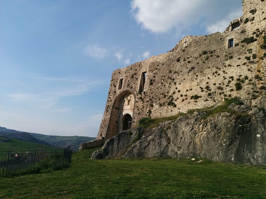 castle, molise, sky, architecture, history, ancient, the past HD wallpaper