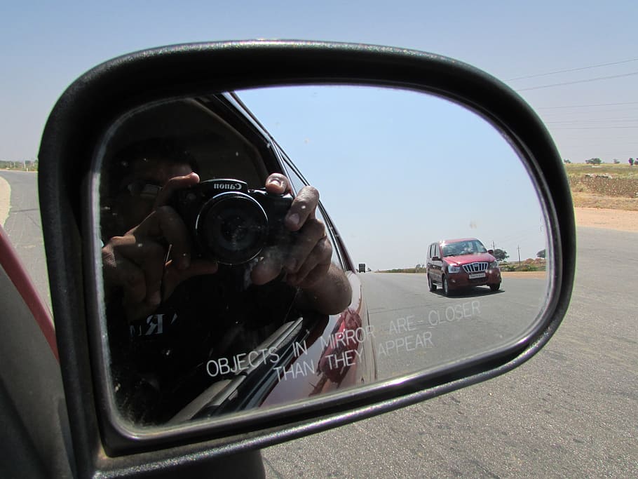 Rear View Mirror, Car, Mirror, automobile, reflection, driving HD wallpaper