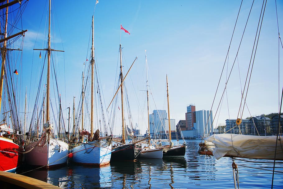 boot, sea, sun, landscape, blue, nautical vessel, transportation HD wallpaper