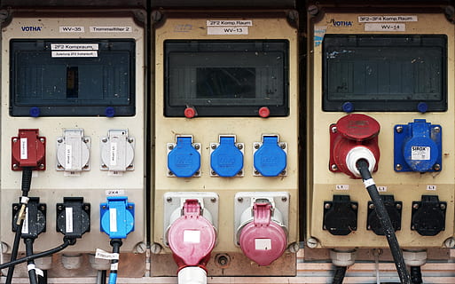 distribution box, sockets, power cable, power distribution unit HD wallpaper