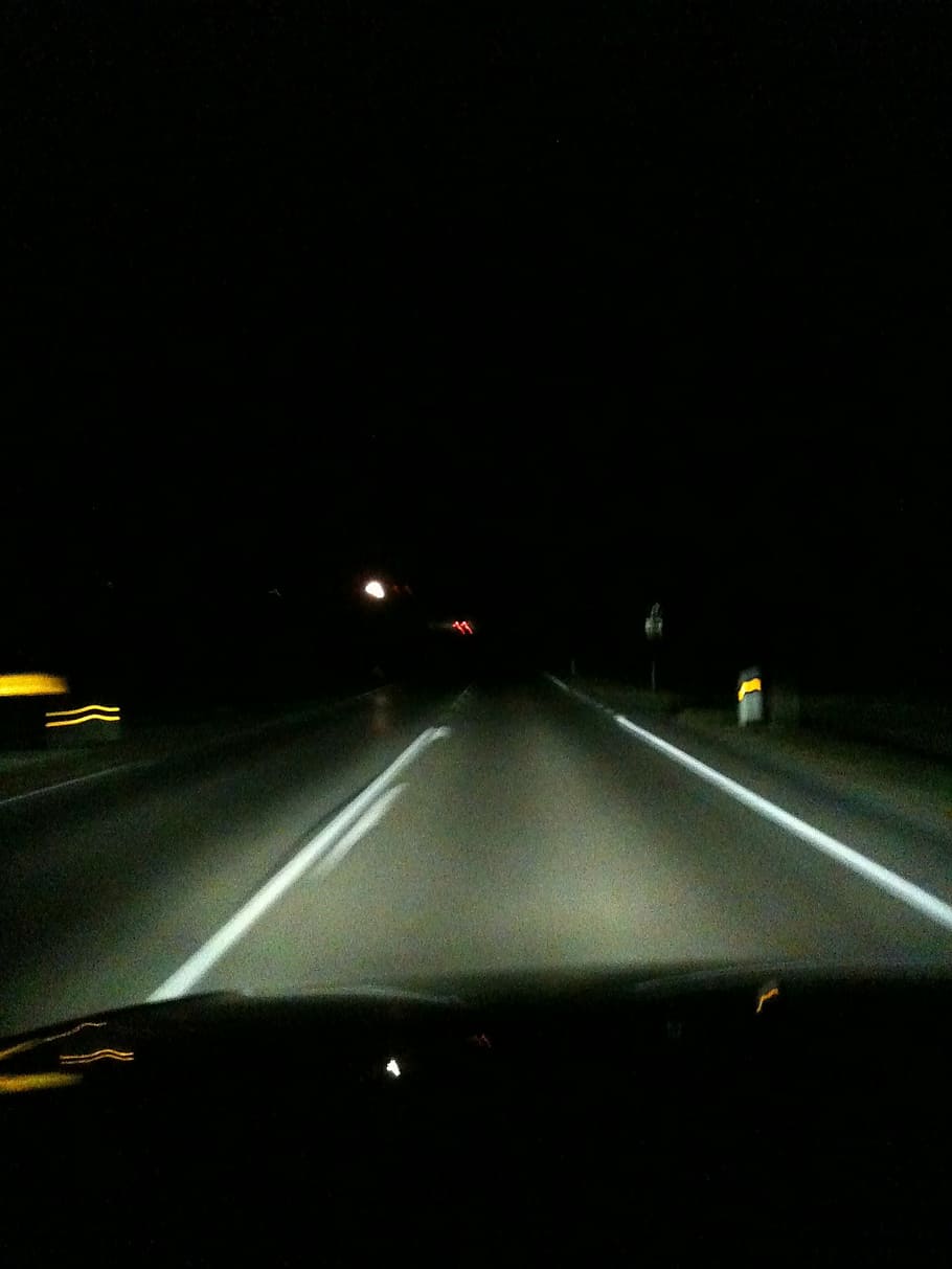 night drive, highway, darkness, transportation, car, motor vehicle HD wallpaper