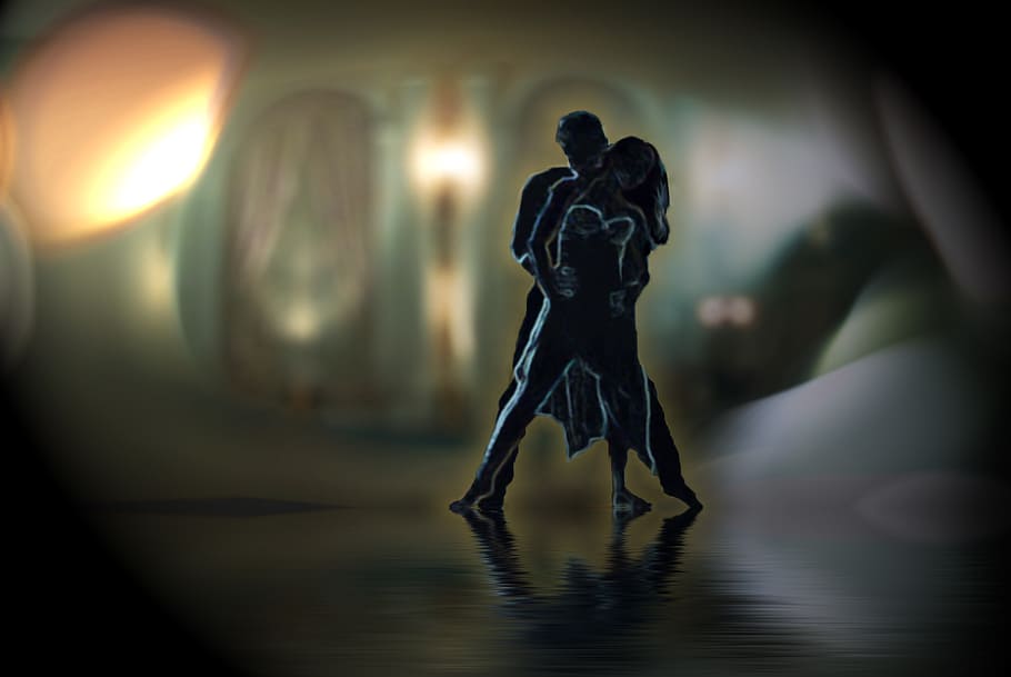 HD wallpaper: man and woman dancing in dark area illustration, dance, sport  | Wallpaper Flare