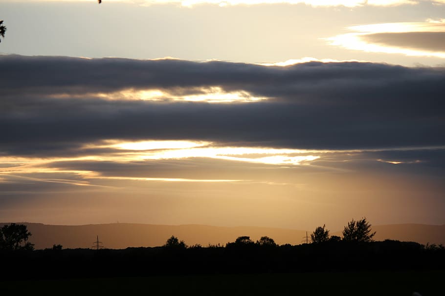 sunset, clouds, evening sky, september, beauty in nature, scenics - nature HD wallpaper