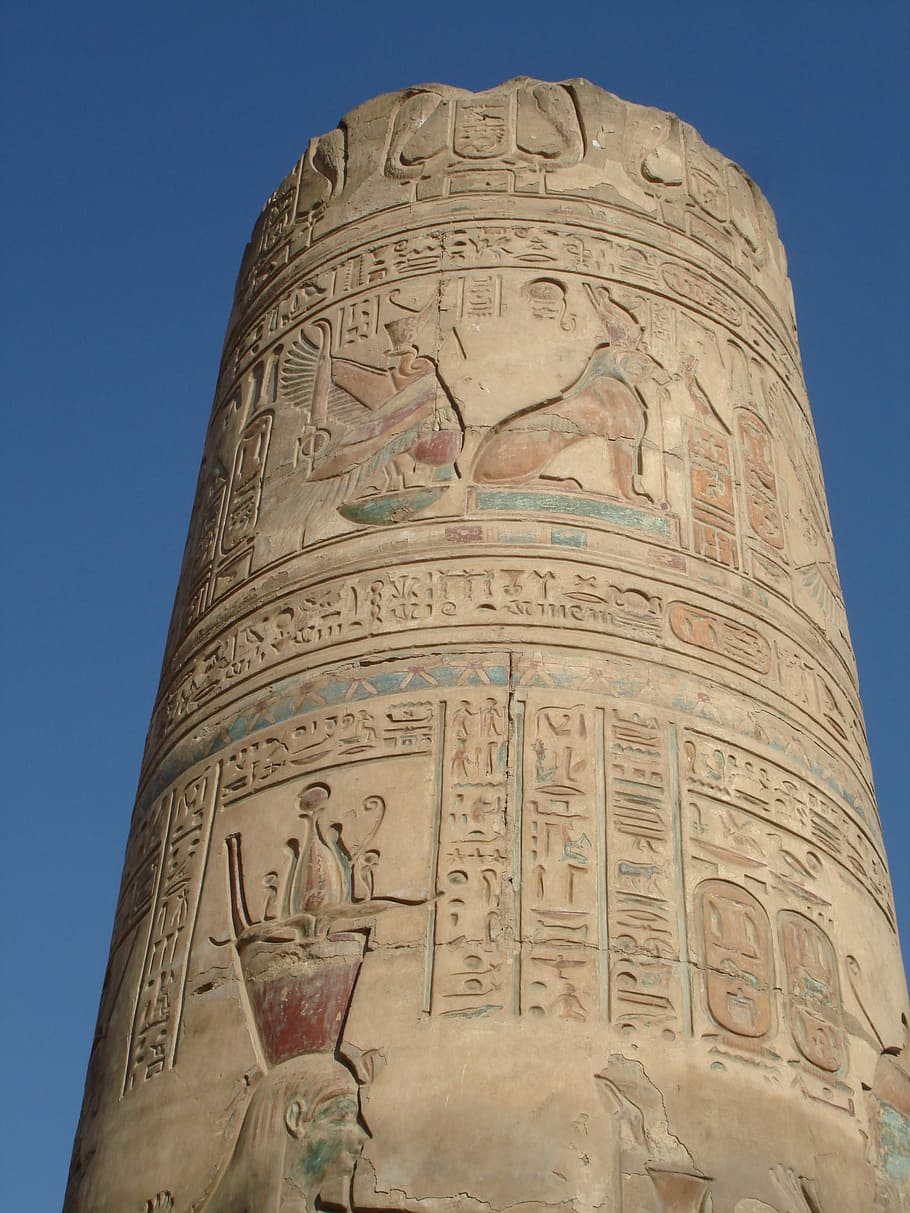 Egypt, Hieroglyphic, Column, religion, history, ancient, architecture HD wallpaper