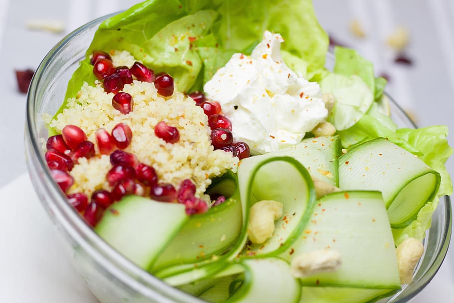 Healthy bowl of salad, food/Drink, freshness, fruit, healthy Eating