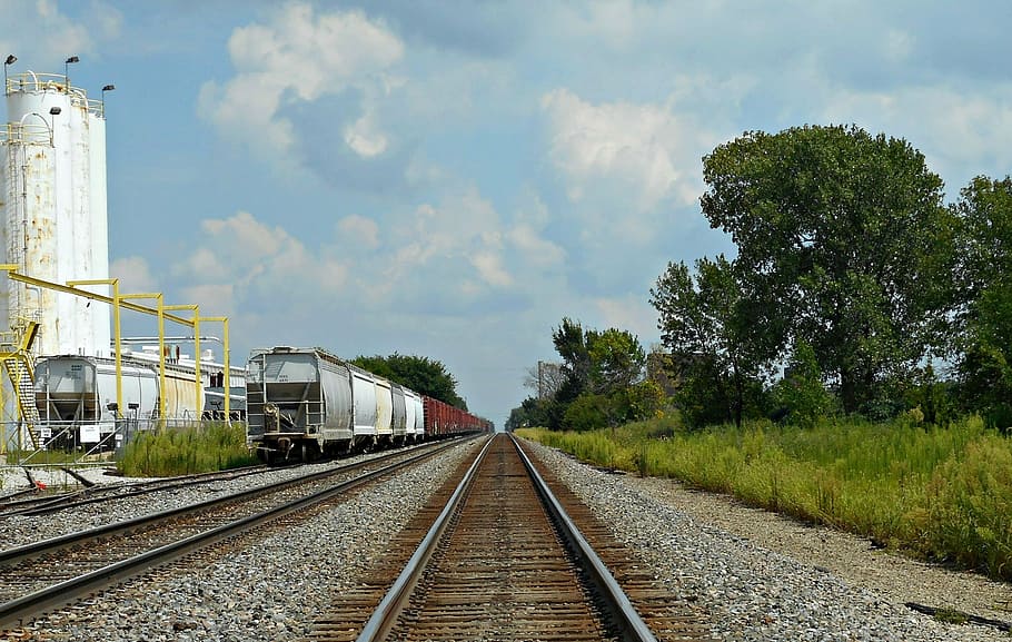 train, freight, cargo, railroad track, rail transportation HD wallpaper
