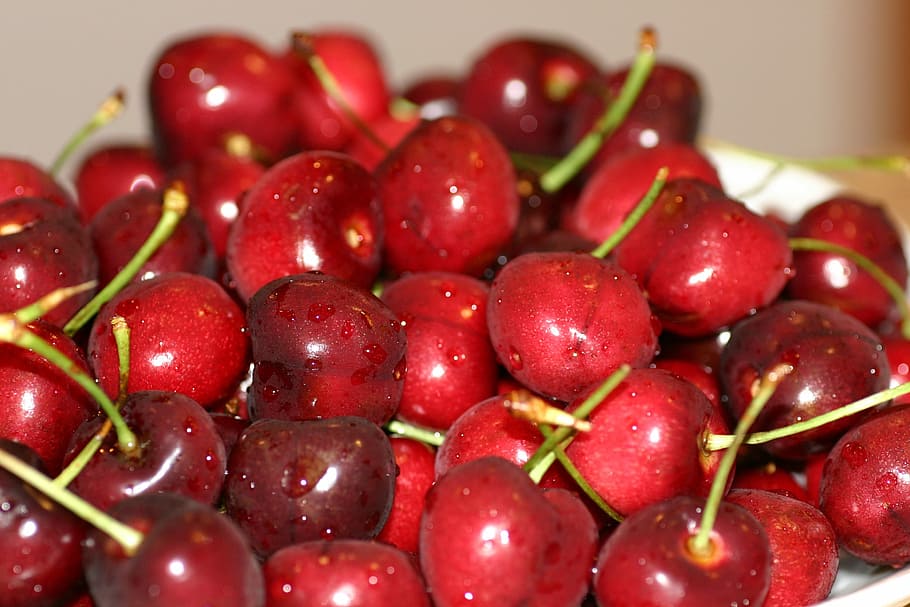 Berries, Cherry, Berry, Sweet, Fresh, delicious, juicy, ripe HD wallpaper