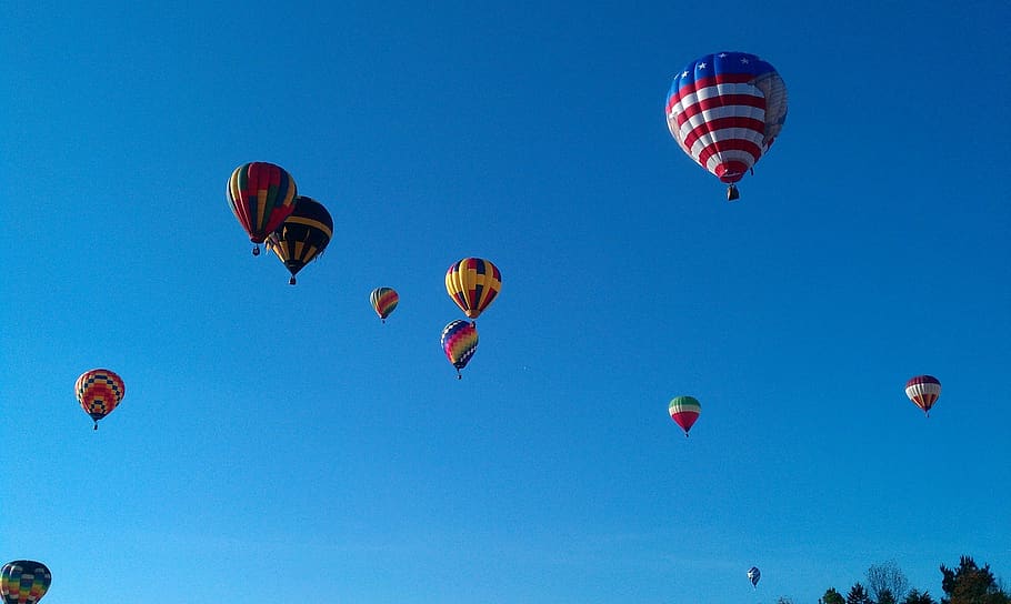 balloon, hot air, sky, air vehicle, transportation, adventure HD wallpaper