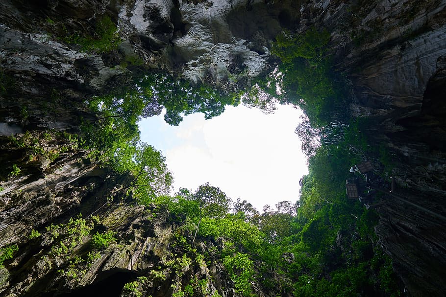 landscape, nature, sky, summer, cave, daylight, environment, forest HD wallpaper