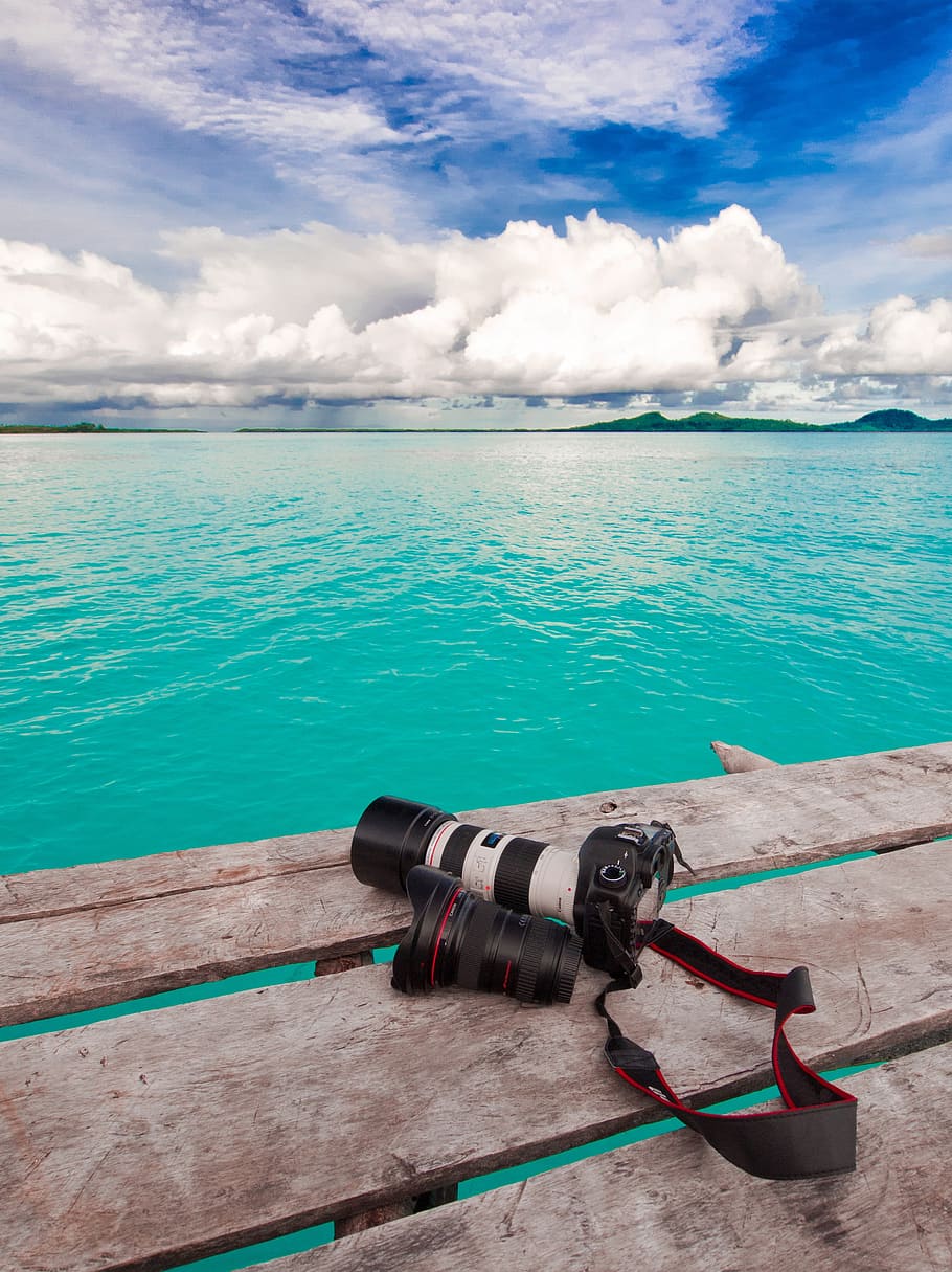 travel, south island, camera, turquoise, the shallow sea, john longa island, HD wallpaper