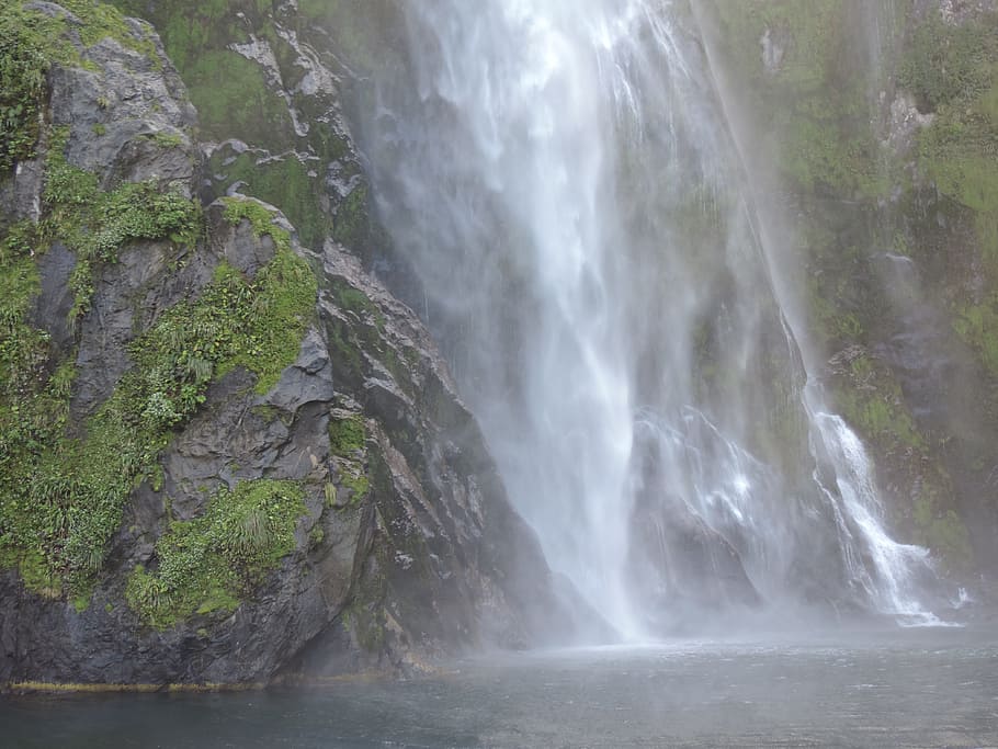 Waterfall, Nature, Flow, landscape, waters, motion, long exposure HD wallpaper