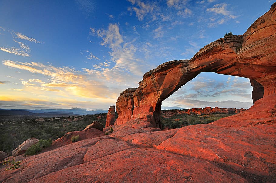 Arches National Park, Utah, rock arch, landscape, stone, sandstone, HD wallpaper