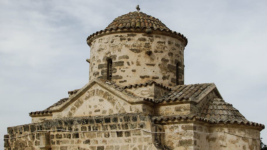 cyprus, vrysoules, ayios georgios acheritou, church, orthodox, HD wallpaper