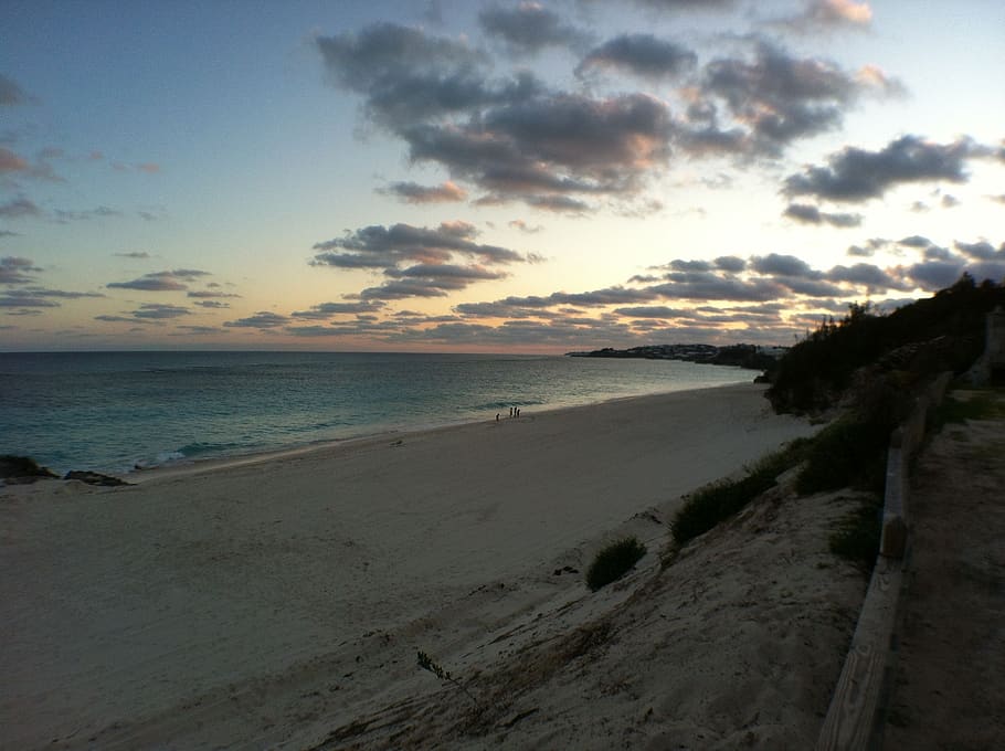 bermuda, ocean, sea, beach, seascape, sky, water, sand, wave, HD wallpaper