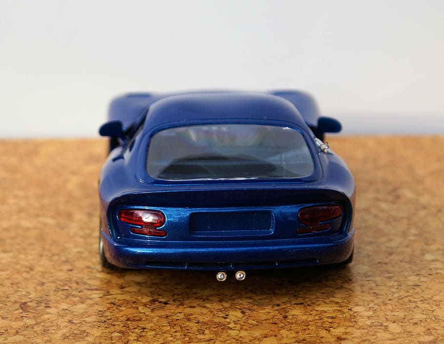model car, viper, dodge, auto, oldtimer, toys, sports car, blue HD wallpaper
