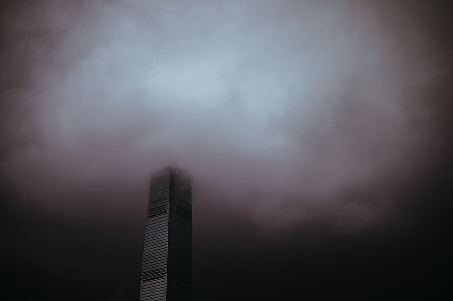 architecture, tower, infrastructure, dark, cloud, sky, building exterior HD wallpaper
