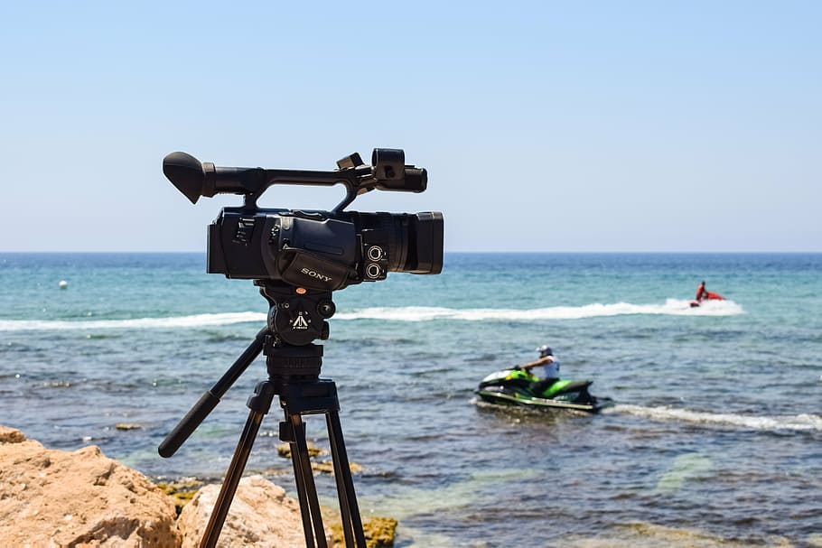 camera, professional, equipment, stand, filming, sony, outdoor HD wallpaper