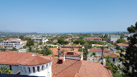 santa, barbara, rooftops, building exterior, architecture, built structure HD wallpaper