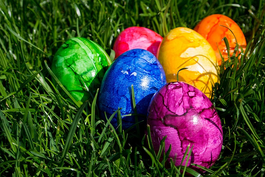 easter eggs, colorful, decoration, happy easter, colored, easter egg painting HD wallpaper