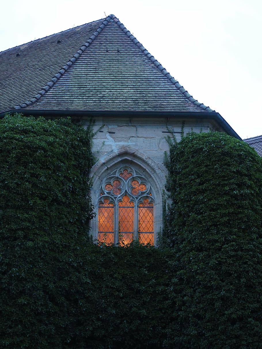 monastery of lorch, window, illuminated, architecture, benedictine monastery, HD wallpaper