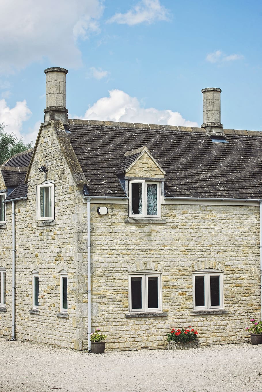 House, England, Cotswolds, summer, property, exterior, home, HD wallpaper