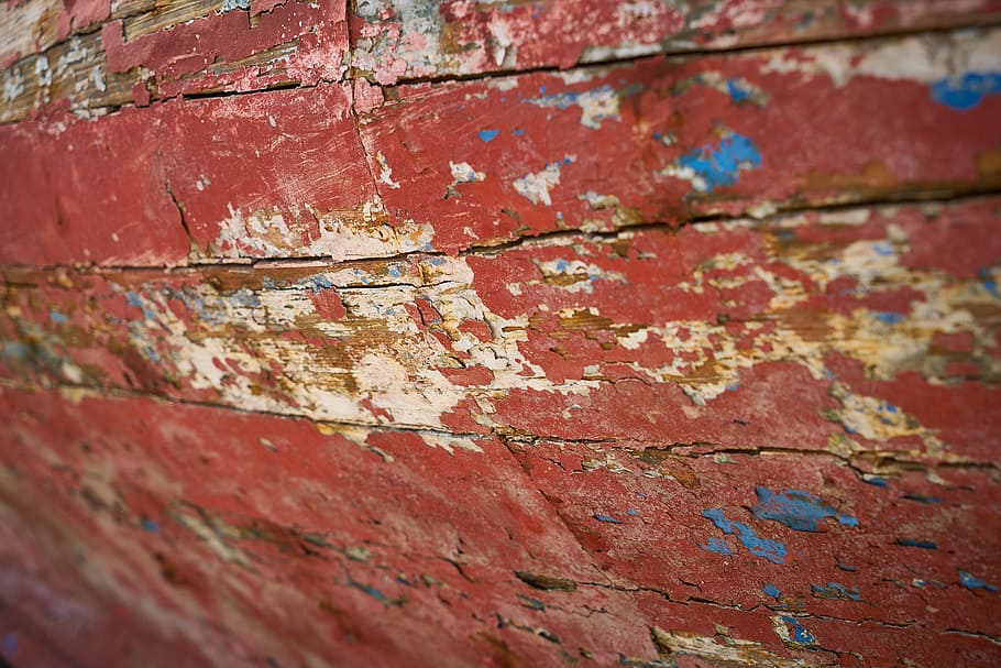red, painted, worn, texture, wood, abstract, wood-fibre boards HD wallpaper