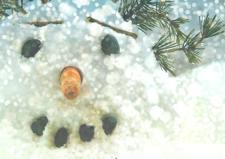 Snow Man, Winter, Snowflakes, winter snow, eismann, funny, deco HD wallpaper