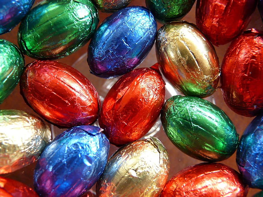 multicolored chocolate wrapper lot, Easter Eggs, Sweetness HD wallpaper