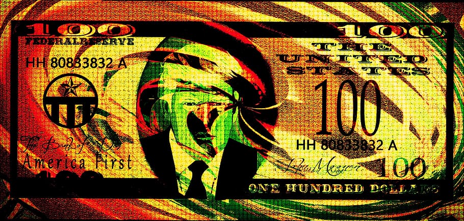 donald trump, pop art, edit, dollar, money, united states, president, HD wallpaper