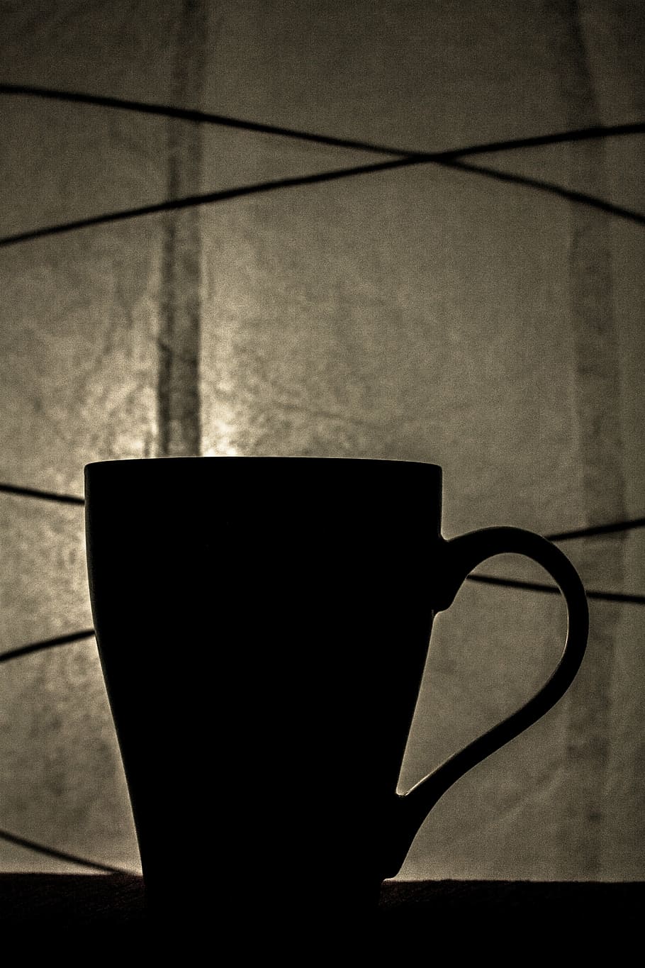 mug, cup, dishware, home, living, drink, beverage, silhouette HD wallpaper
