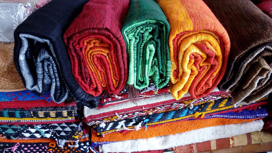 morocco, fabric, textile, multi colored, pattern, no people HD wallpaper