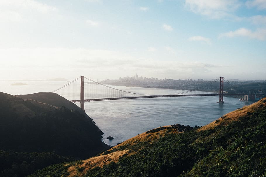 Golden Gate Bridge, Golden Gate Bridge in New York during daytime, HD wallpaper