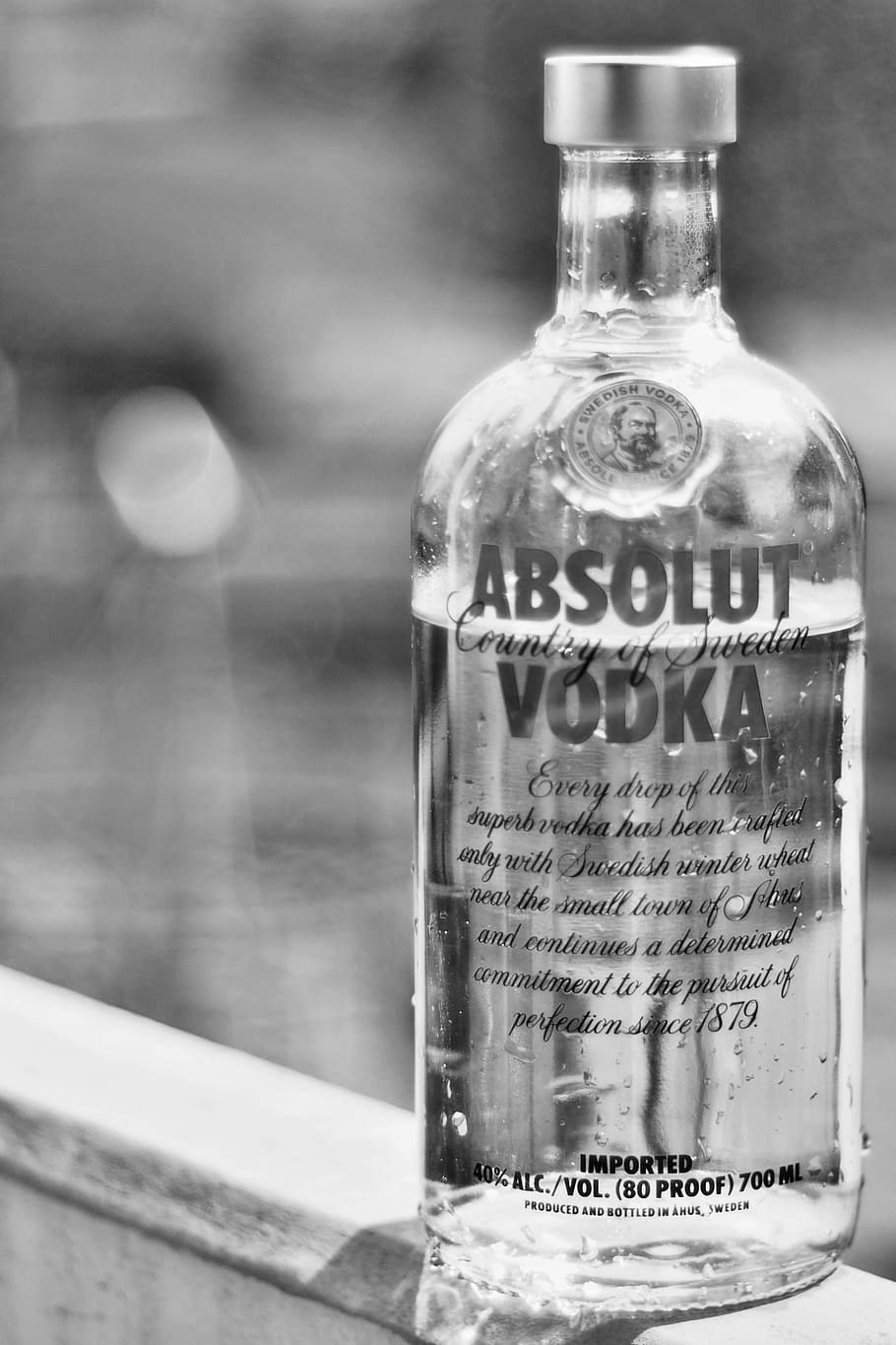 alcohol, drink, object, glass, black, white, black and white HD wallpaper