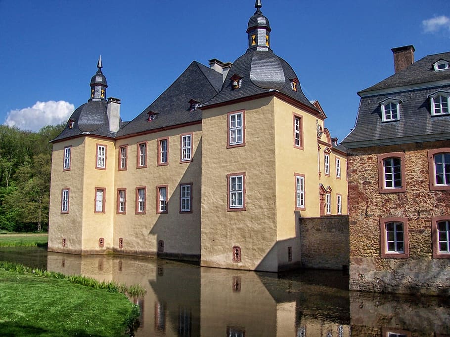 mechernich, germany, eicks castle, historic, building, landmark HD wallpaper