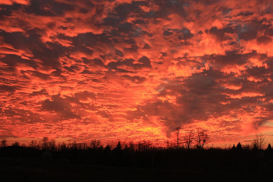 Sunset, Evening, Clouds, Nature, sky, dusk, scenics, dramatic sky HD wallpaper