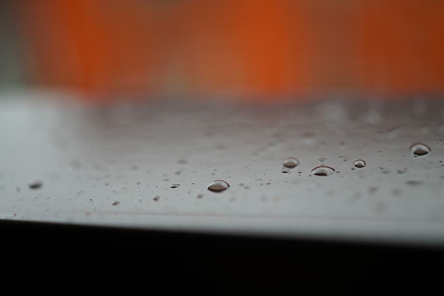 water drops, rainy, macro, raindrops, blur, close-up, backgrounds HD wallpaper