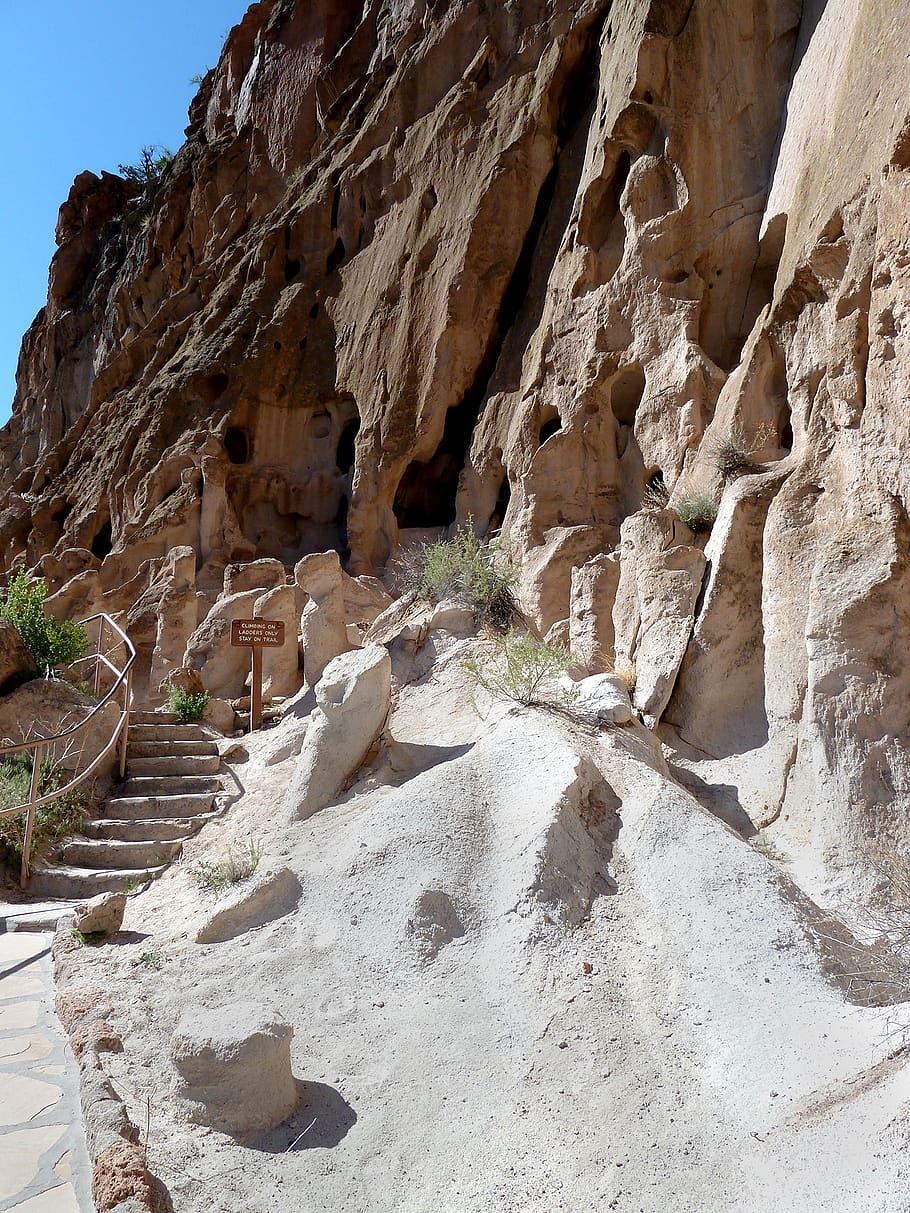 bandelier national monument, new mexicoe, usa, cliff dwelling, HD wallpaper