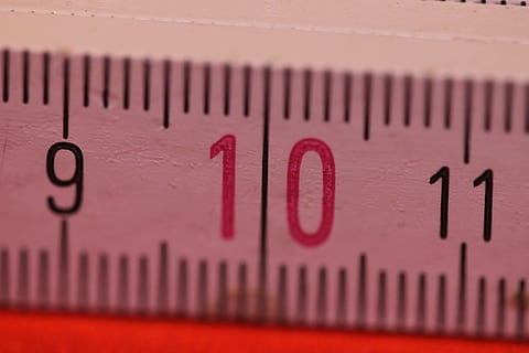 folding rule, bers scale, centimeters, 10, 9, 11, number, red HD wallpaper