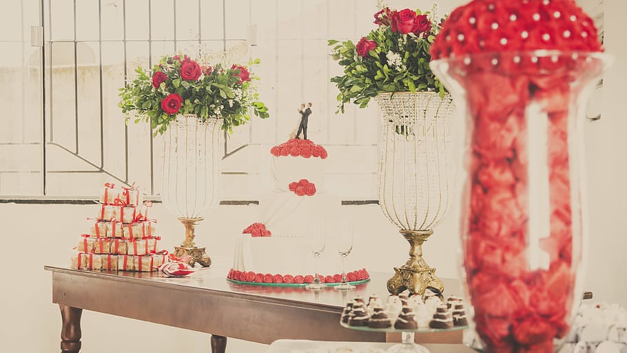 party, table, marriage, plant, flower, flowering plant, vase HD wallpaper