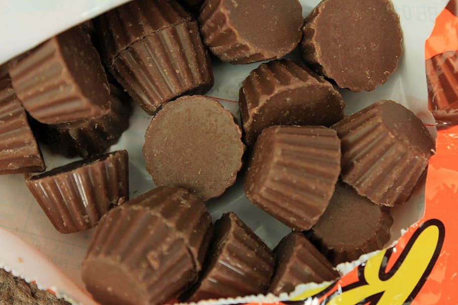 Peeanut butter candy, dessert, sweet Food, chocolate, brown, gourmet HD wallpaper