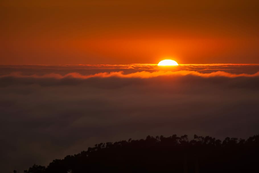 Sunset, Clouds, Orange, sky, nature, dusk, cloud - Sky, scenics HD wallpaper