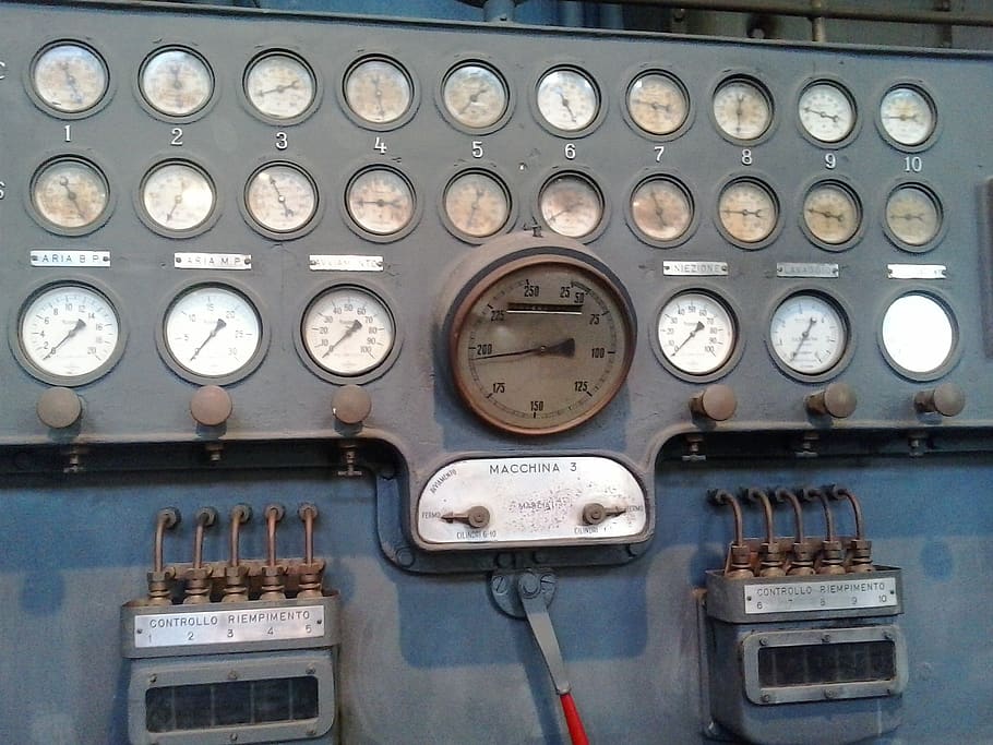 machine, industrial archeology, counters, technology, control HD wallpaper