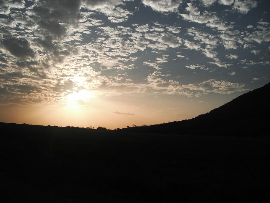 Landscape, Mountains, Guyana, Sunset, silhouette, nature, scenics HD wallpaper