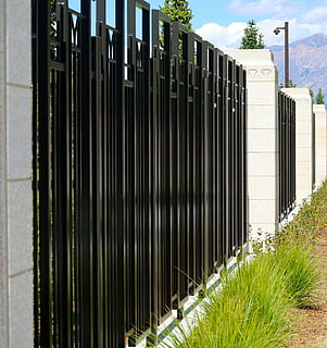 fence, gate, outside, metal, wall, barricade, barrier, steel HD wallpaper